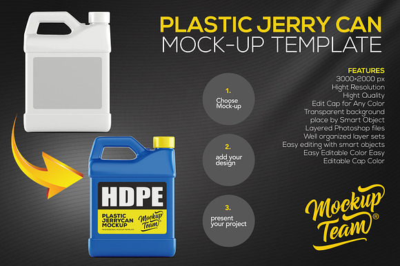 Download Plastic Jerry Can Mock up Template