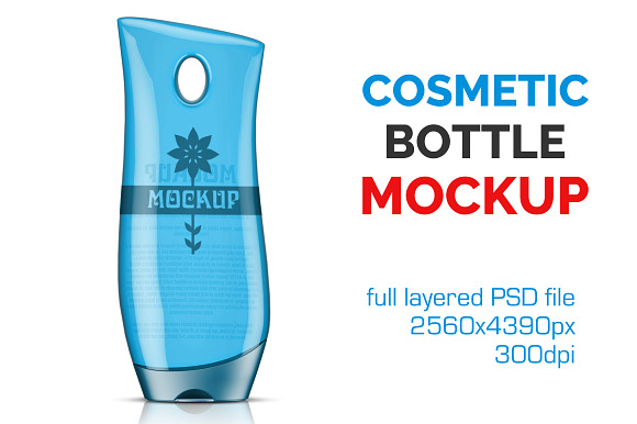 Clear Cosmetic Bottle Mockup Vol 10