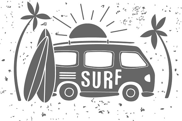 Vintage Summer Surf Print
