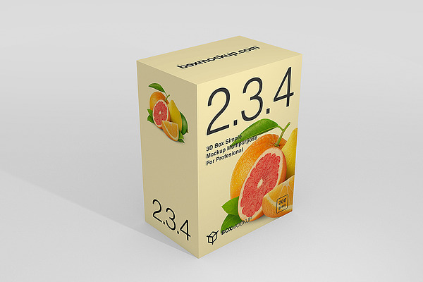 2 3 4 Simple 3d Box Mockup Psd Mockup Get Quality Mockups Psd Png From Yellow Images
