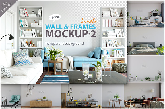 Download Wall & Frames Mockup - Bundle Vol. 2