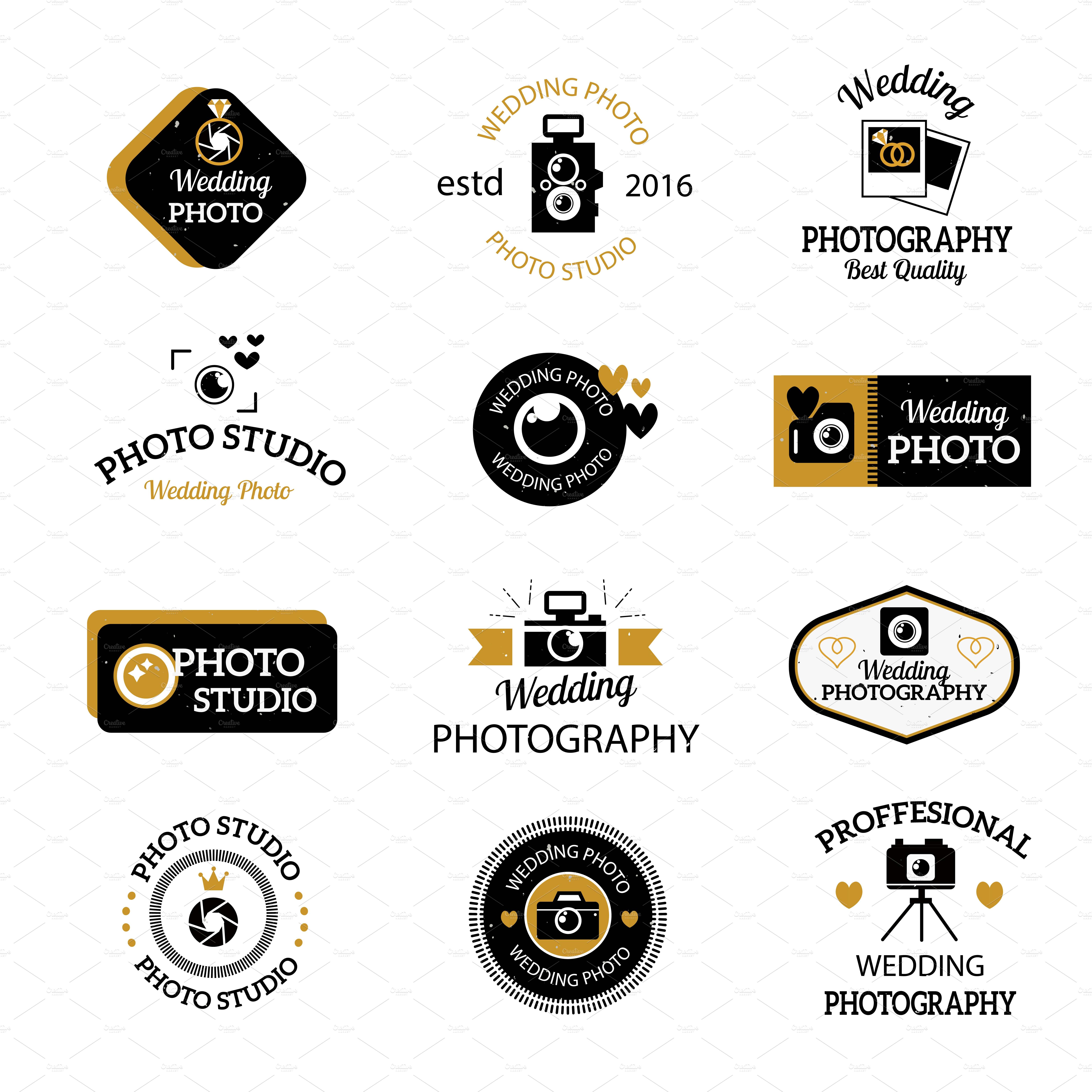 Download Photo studio logo vector set ~ Illustrations ~ Creative Market