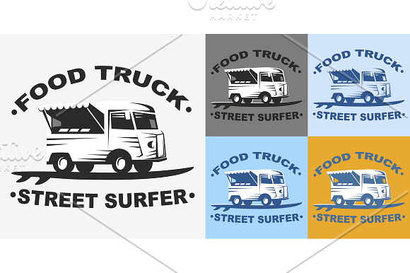 Food Truck Emblems And Logo