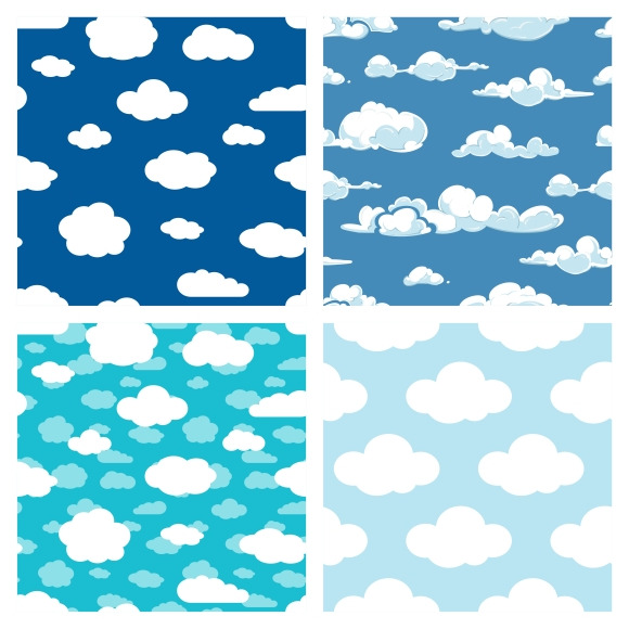 Blue Sky And Clouds Pattern