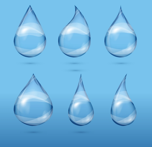 Realistic Transparent Water Drops