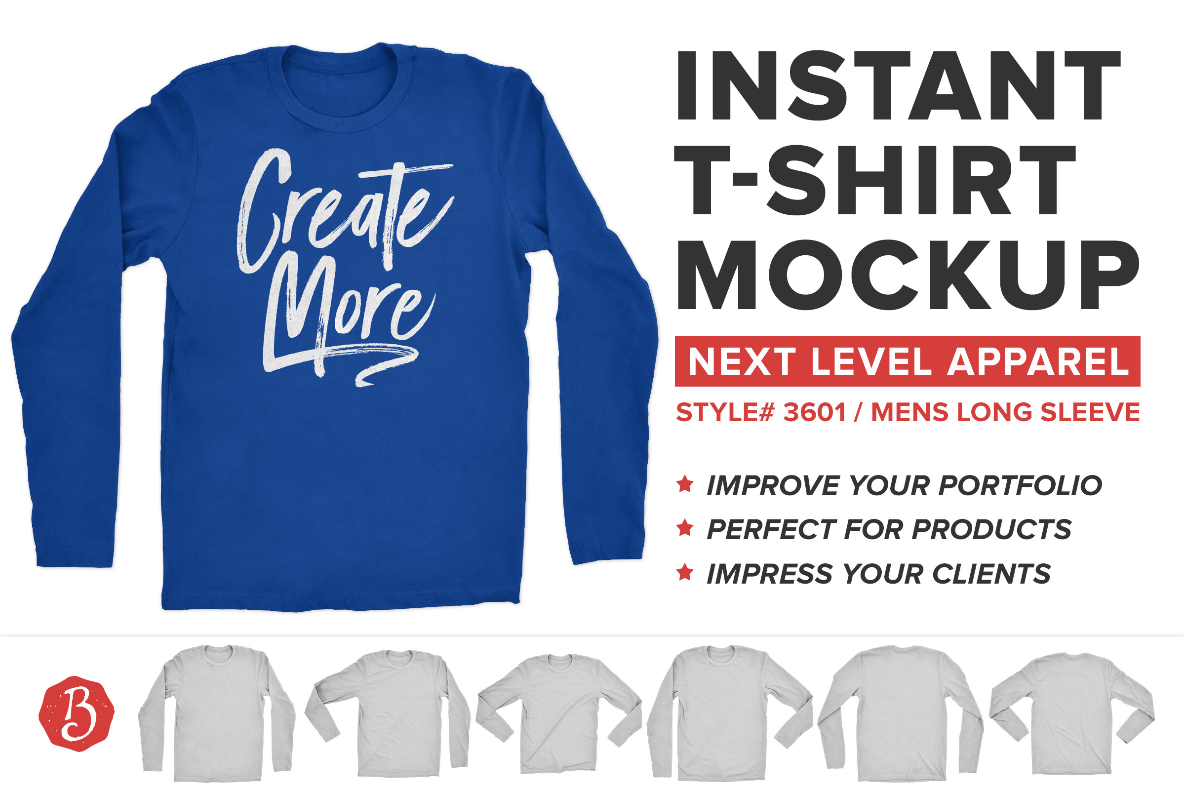 Next Level Long Sleeve Shirt Mockup ~ Product Mockups ...