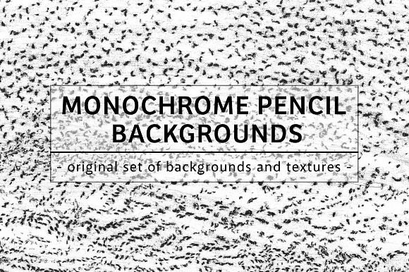 49 MONOCHROME PENCIL BACKGROUNDS in Textures - product preview 5