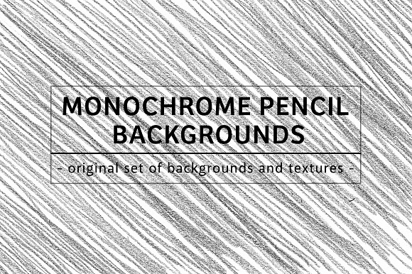 49 MONOCHROME PENCIL BACKGROUNDS in Textures - product preview 14