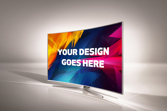 Free Curved Screen TV Mock-up#3