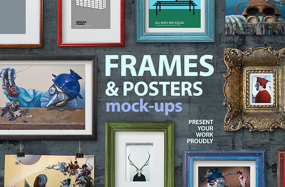 Download Frames and poster mock-ups