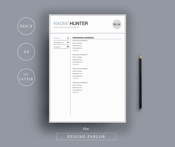 Resume 4 Page | A4 + US Letter Sizes in Resume Templates - product preview 3