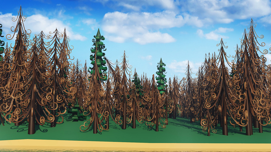 Fir trees pack - 02 in Environment - product preview 1