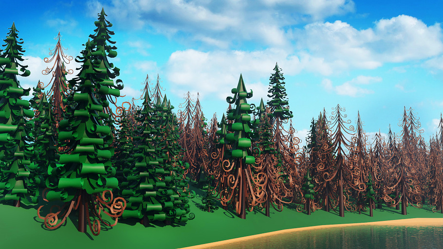 Fir trees pack - 02 in Environment - product preview 2