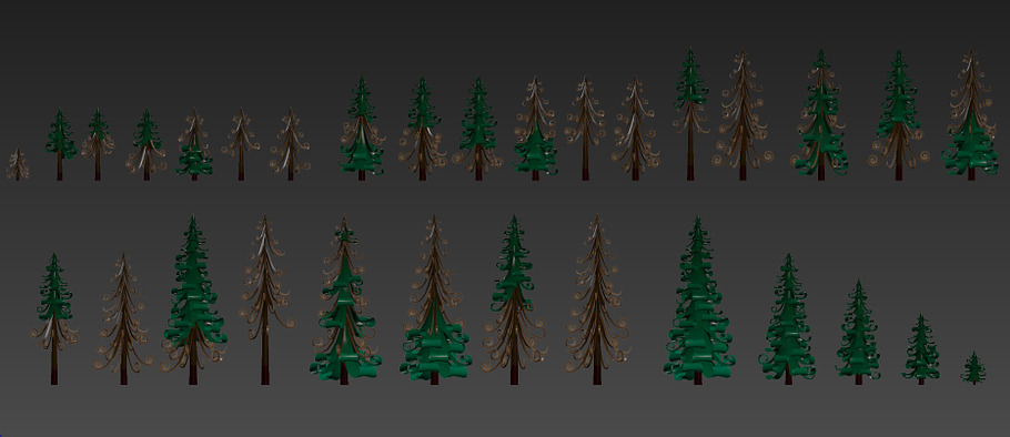 Fir trees pack - 02 in Environment - product preview 11