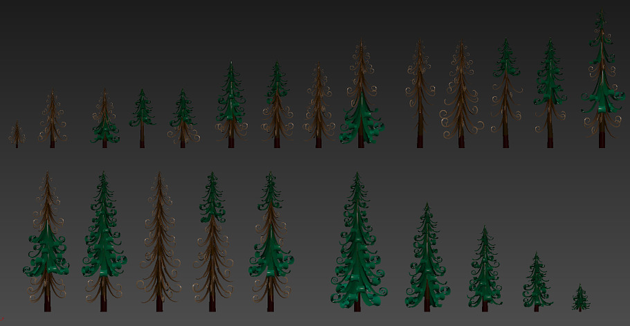 Fir trees pack - 02 in Environment - product preview 12