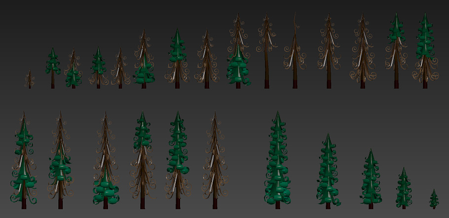 Fir trees pack - 02 in Environment - product preview 13