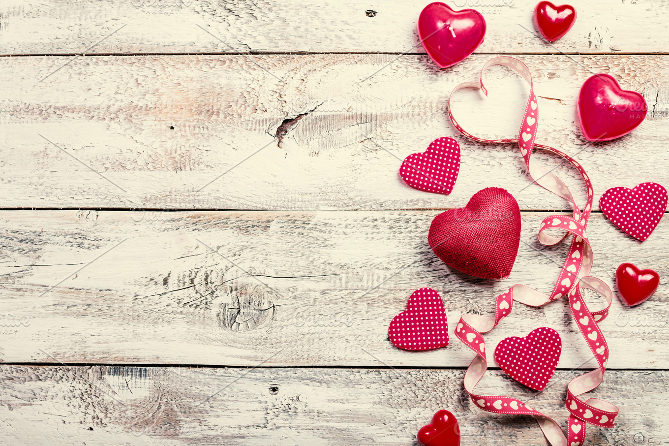 Valentines Day background with hearts. ~ Holiday Photos ...