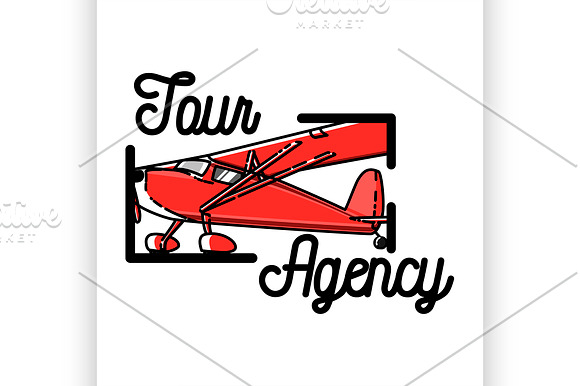 Color Vintage Tour Agency Emblem