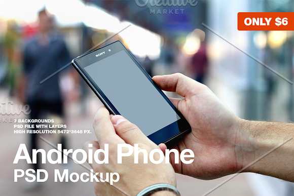 Free Android Phone PSD Mockup