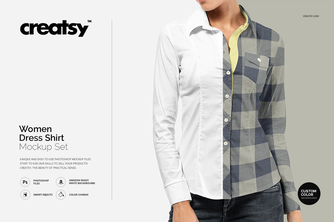 Download Women Dress Shirt Mockup Set ~ Product Mockups ~ Creative Market