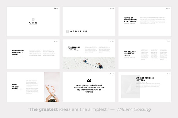 ONE. Minimal Keynote Template in Presentation Templates - product preview 1