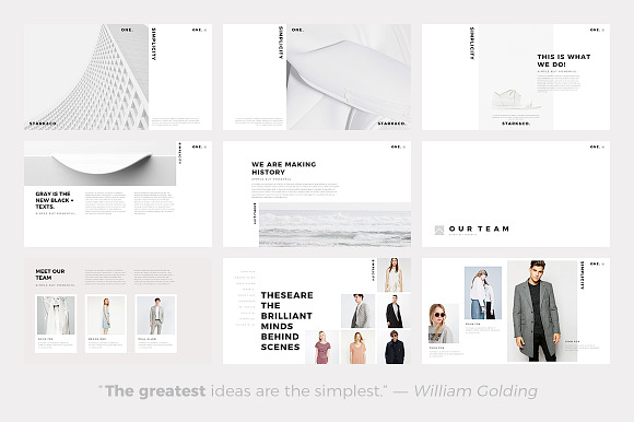 ONE. Minimal Keynote Template in Presentation Templates - product preview 2
