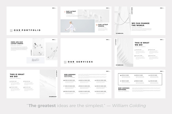 ONE. Minimal Keynote Template in Presentation Templates - product preview 3