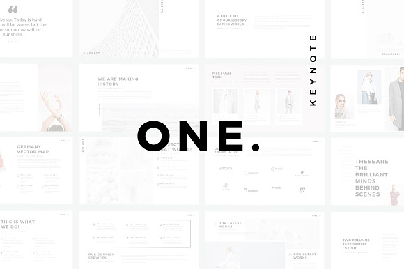 ONE. Minimal Keynote Template in Presentation Templates - product preview 9