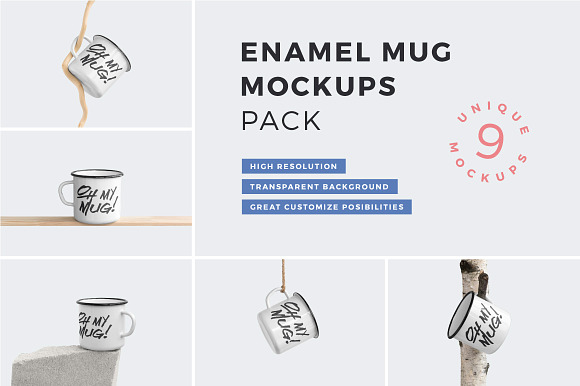 Download Enamel Mug Mockups Pack