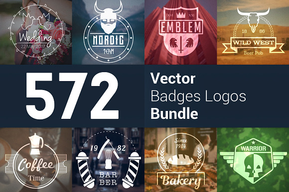 572 Badge Logos Bundle 92% SALE - Logos