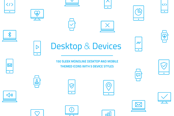 Desktop Devices Icon Set