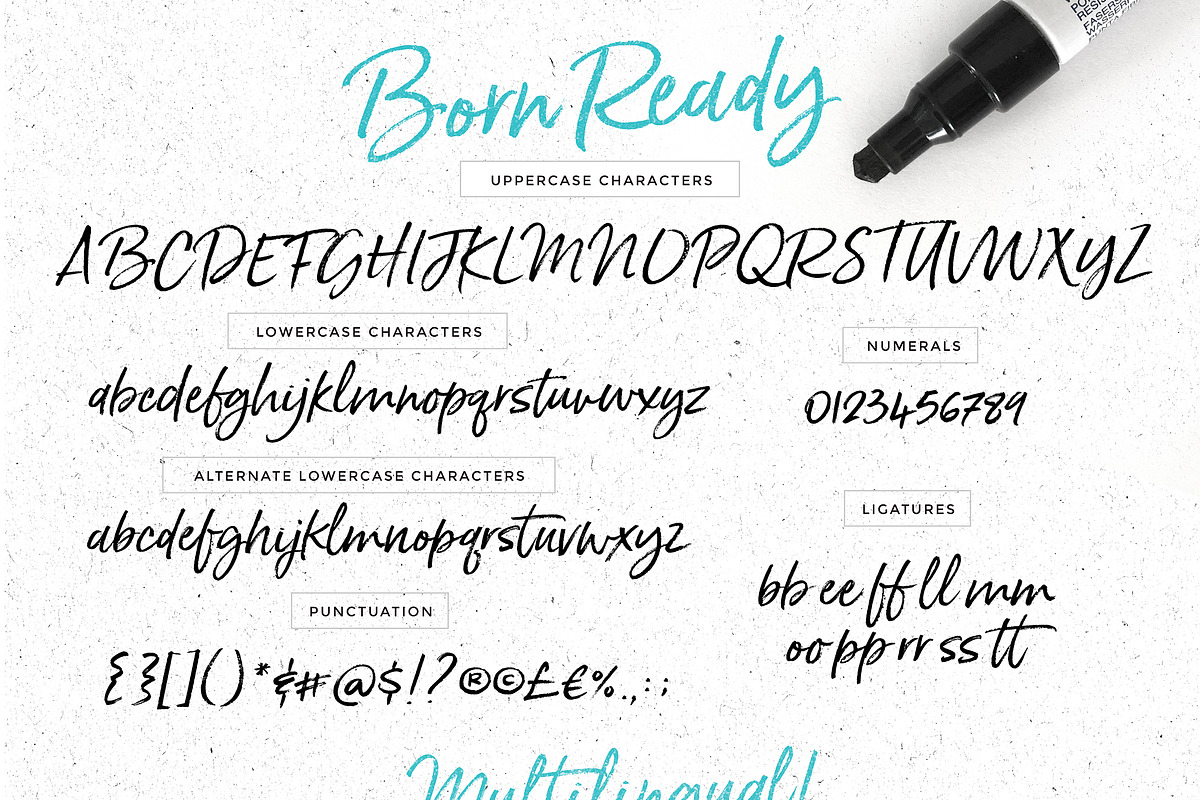 Born Ready Marker Font in Fun Fonts - product preview 18