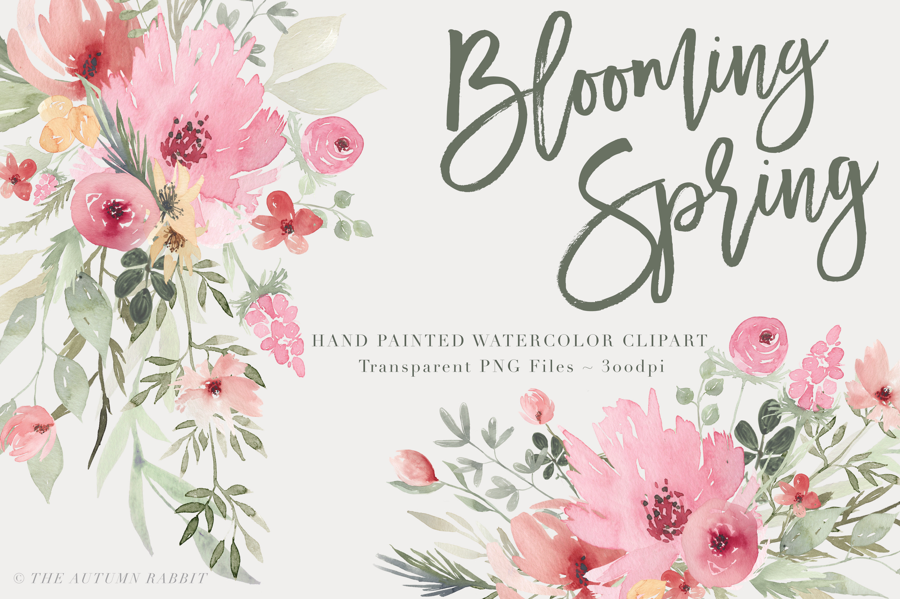 Blooming Spring - Watercolor Flowers ~ Illustrations ...