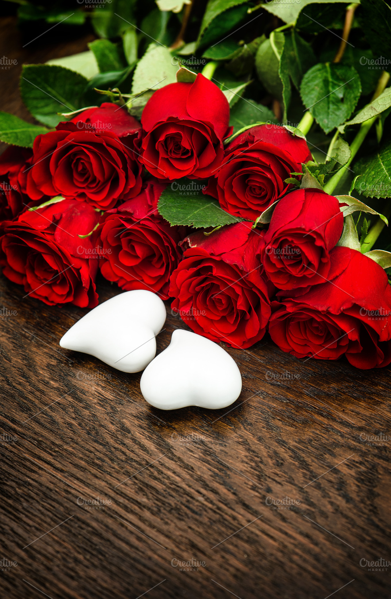 Red roses Hearts Valentines Day ~ Holiday Photos ...