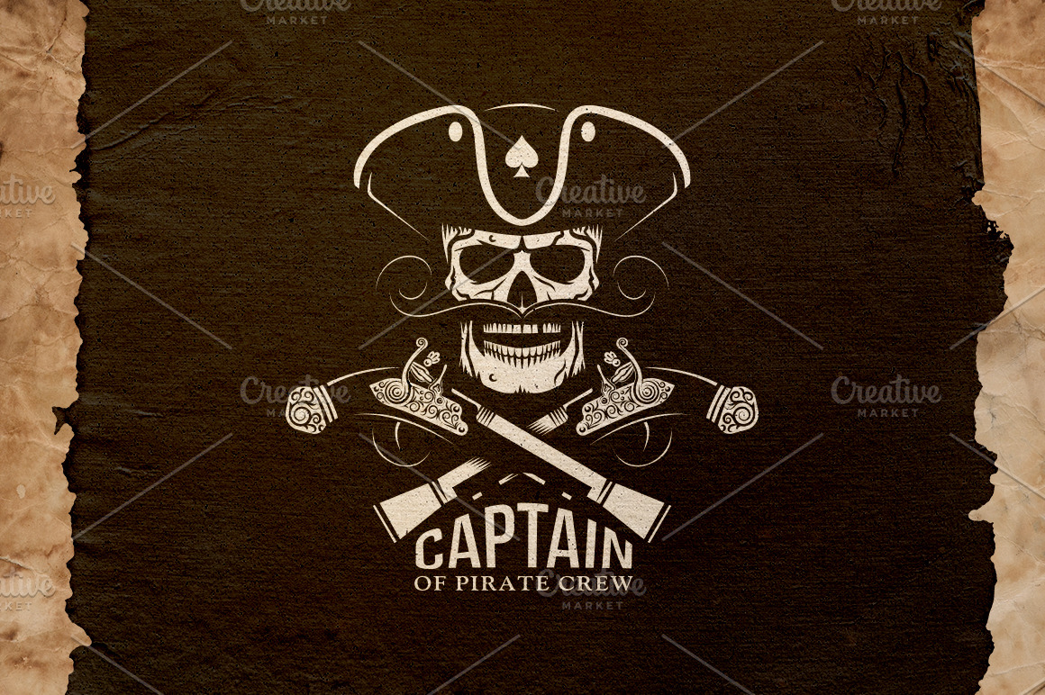 Pirate Captain Logo Logo Templates Creative Market