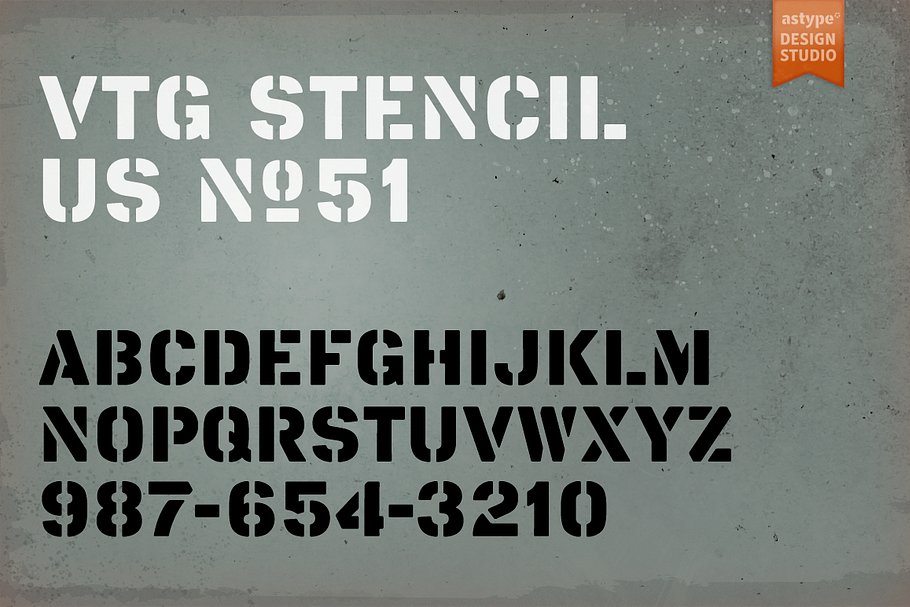 Vtg Stencil US No. 51 in Stencil Fonts