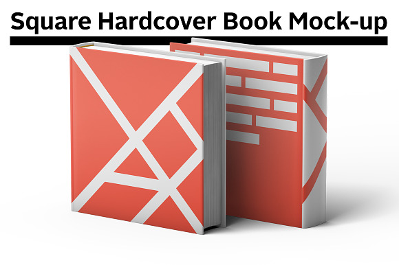 Download Square Hardcover Book Mock-up