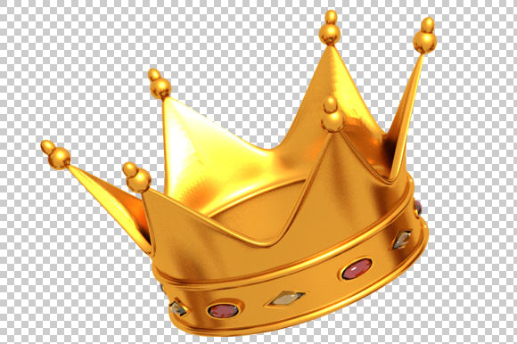 Download Golden Crown - 3D Render PNG ~ Graphics ~ Creative Market