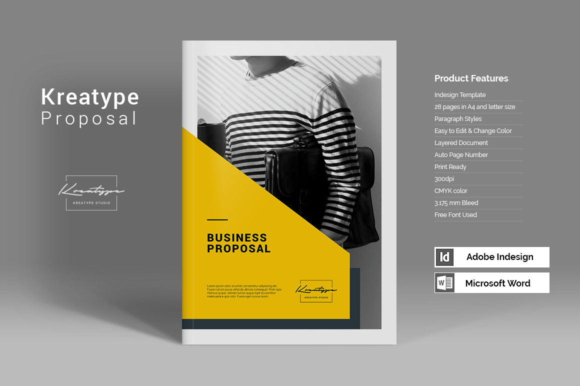 Kreatype Proposal ~ Brochure Templates ~ Creative Market