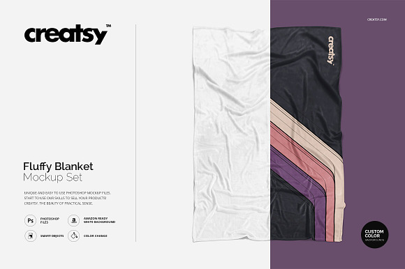 Download Download Fluffy Blanket Mockup Set - Free Premium PSD Mockup Templates