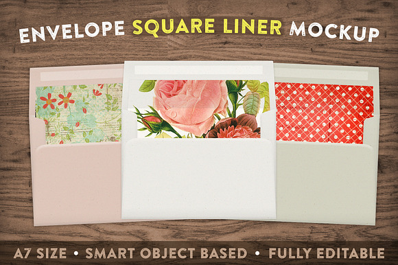 Free Envelope Square Liner Mockup