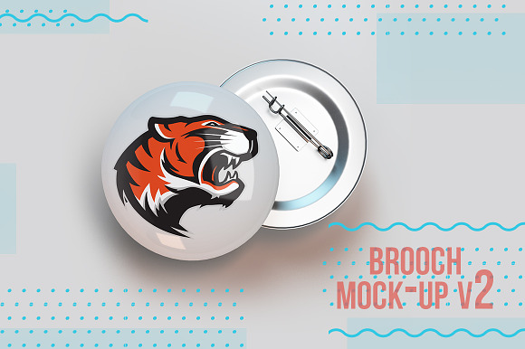 Download badge pin brooch mock-up V2