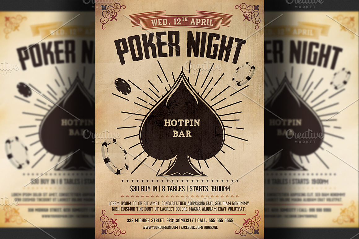 Free Poker Night Flyer Template