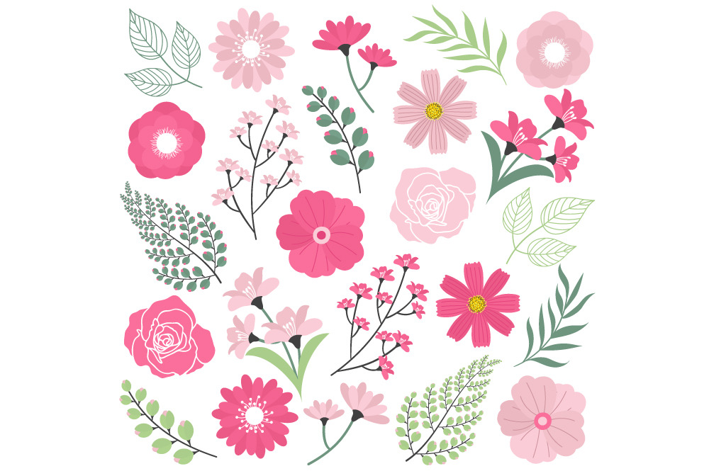 Pink Wedding Flowers ~ Illustrations ~ Creative Market