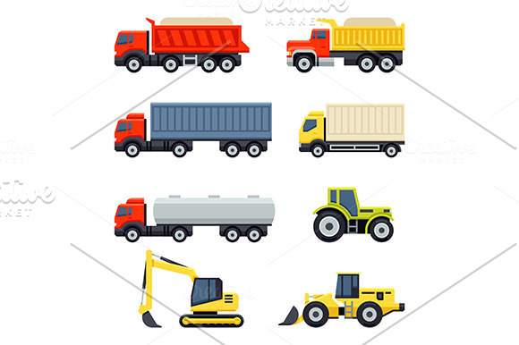 Trucks And Tractors Icons