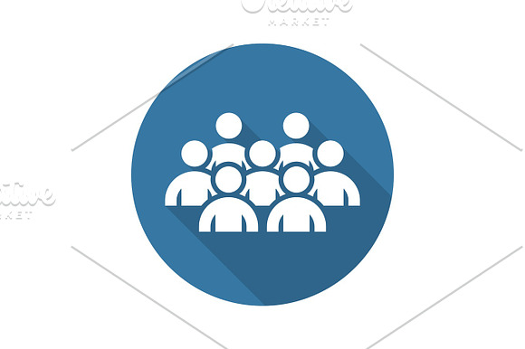 Business Conference Icon Online Learning Flat Design