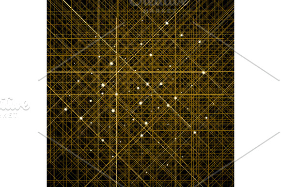 Background With Thin Golden Crossed Lines Cellular Structure Of Contours
