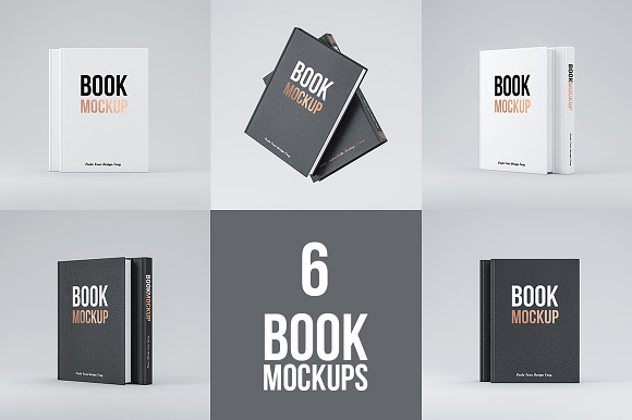 Download Set of 6 Book PSD Mockup
