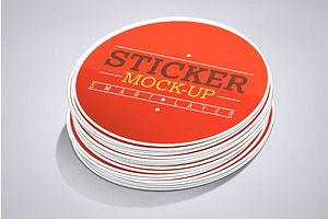 STICKERS MOCK-UP PSD Mockup