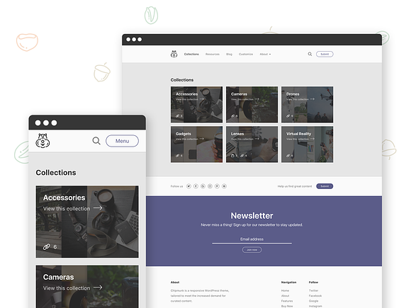 Chipmunk - WP Theme for Curators in WordPress Minimal Themes - product preview 3